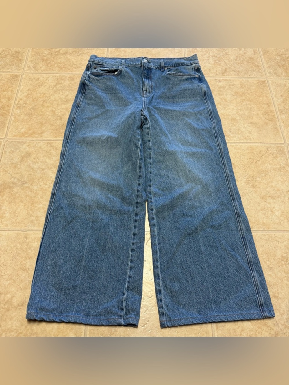 AYR The Top Floor Wide Leg High Rise Denim Jeans Size 31S Short Inseam